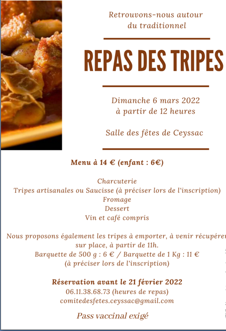 Repas des tripes